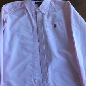 Boy's U.S. Assn. Long Sleeve Shirt Size L (14-16)